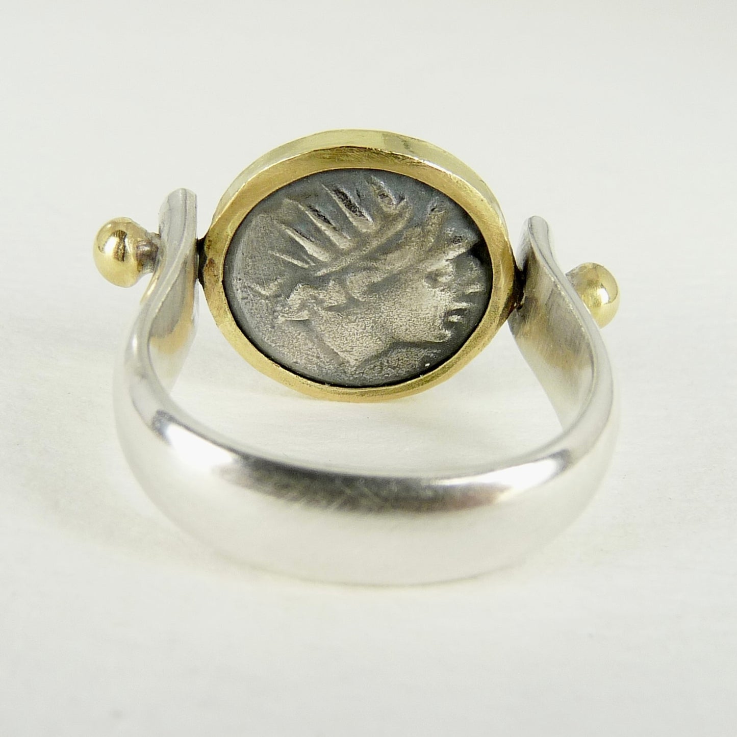 Helios Ancient Greek Coin Swivel Ring