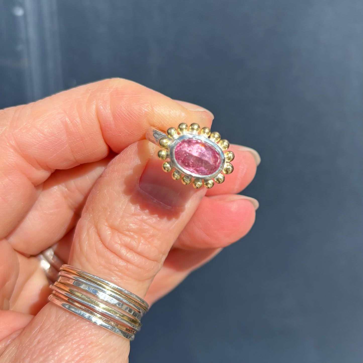 Pink Tourmaline Courtesan Ring
