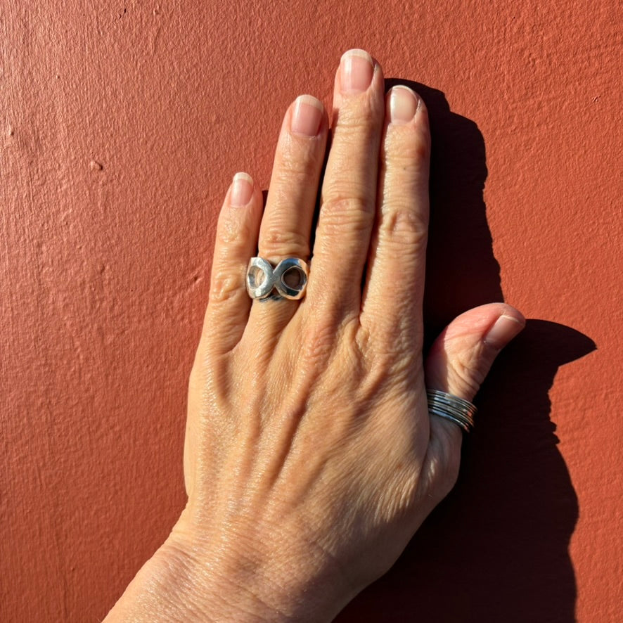 Chunky Silver Circles Ring