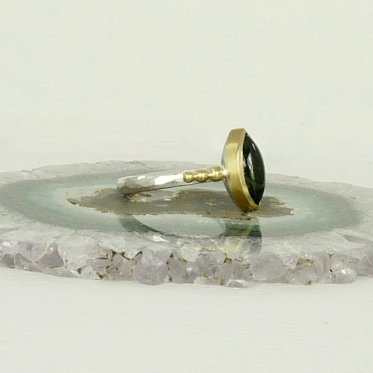 Green Tourmaline Granulation Ring
