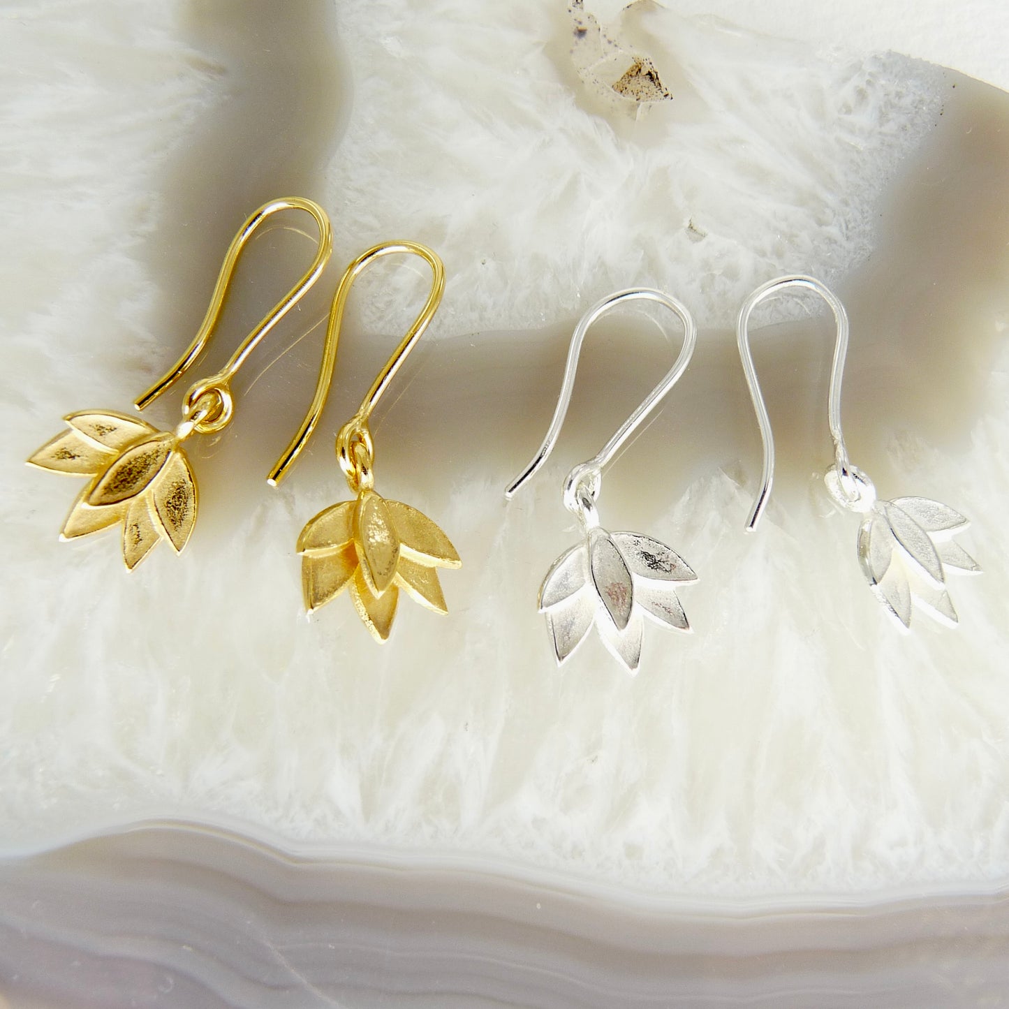 Deepa Flower Hook Earrings