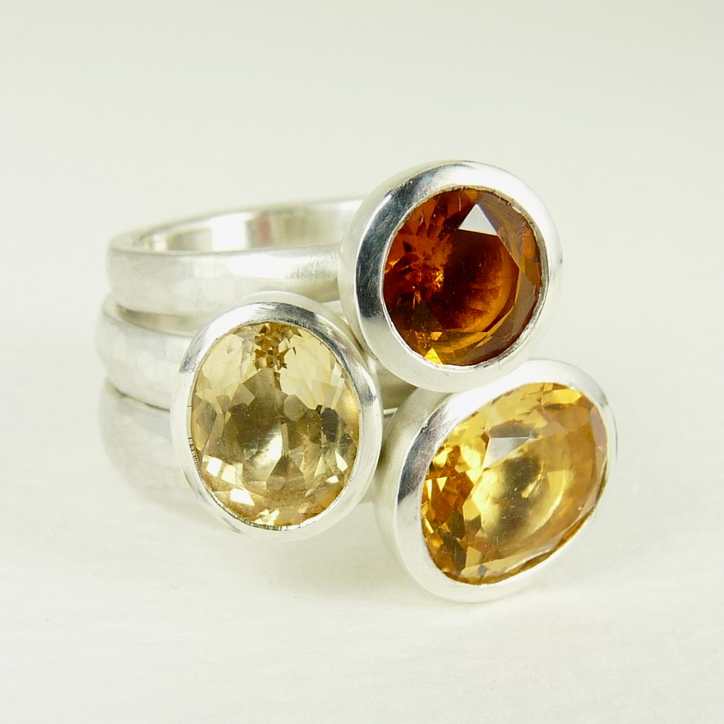 Medium Oval Citrine Cup Ring
