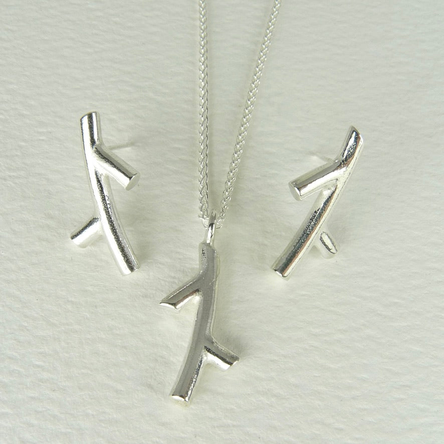 Olive Branch Stud Earrings