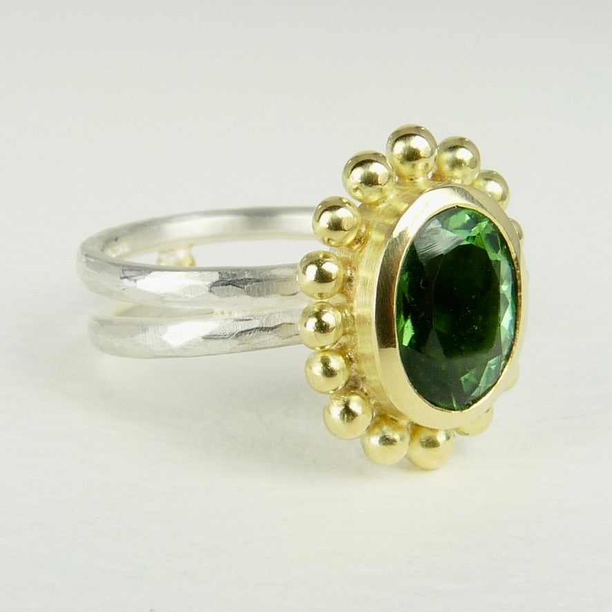 Green Tourmaline Courtesan Ring