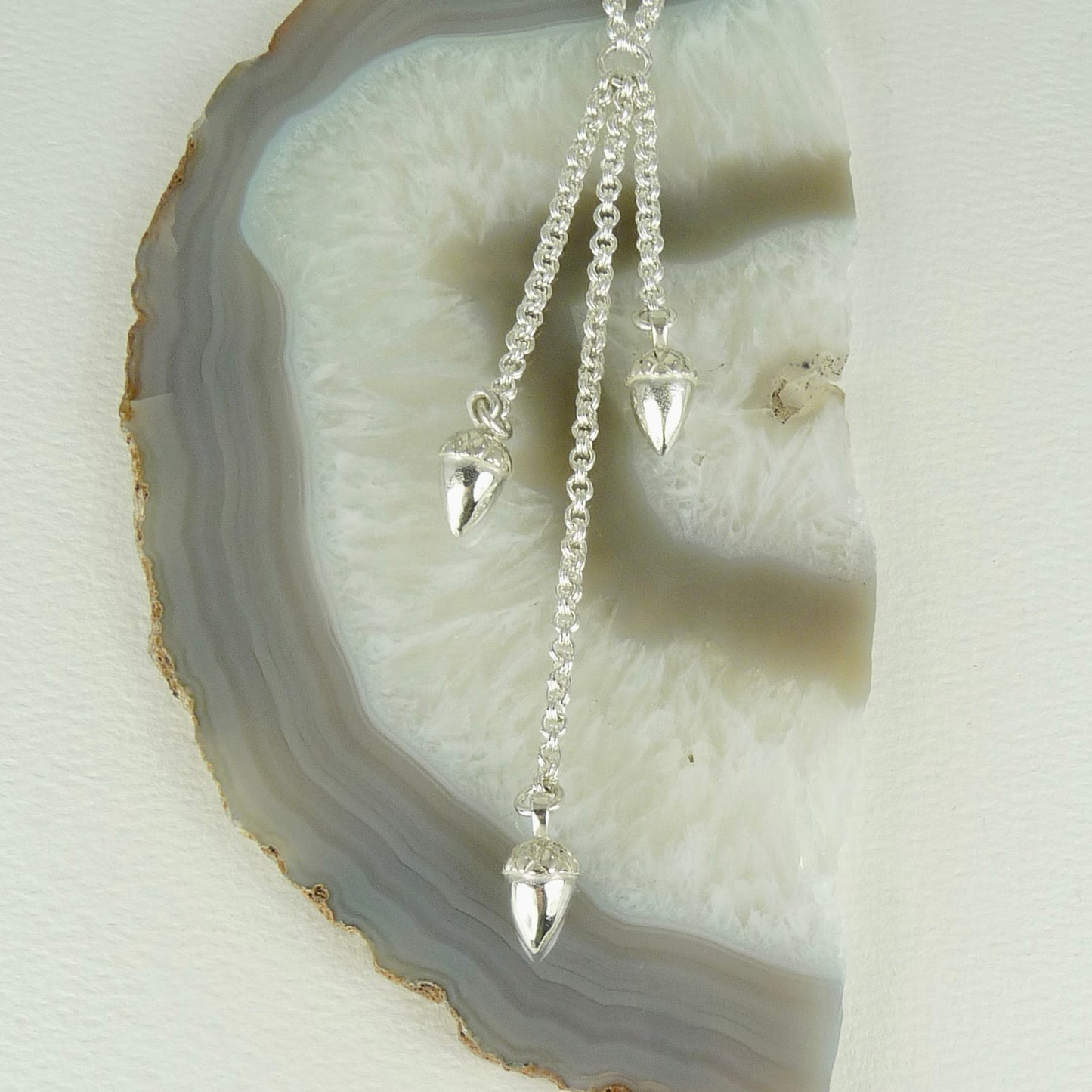 Etruscan Pine Cone or Acorn Long Necklace