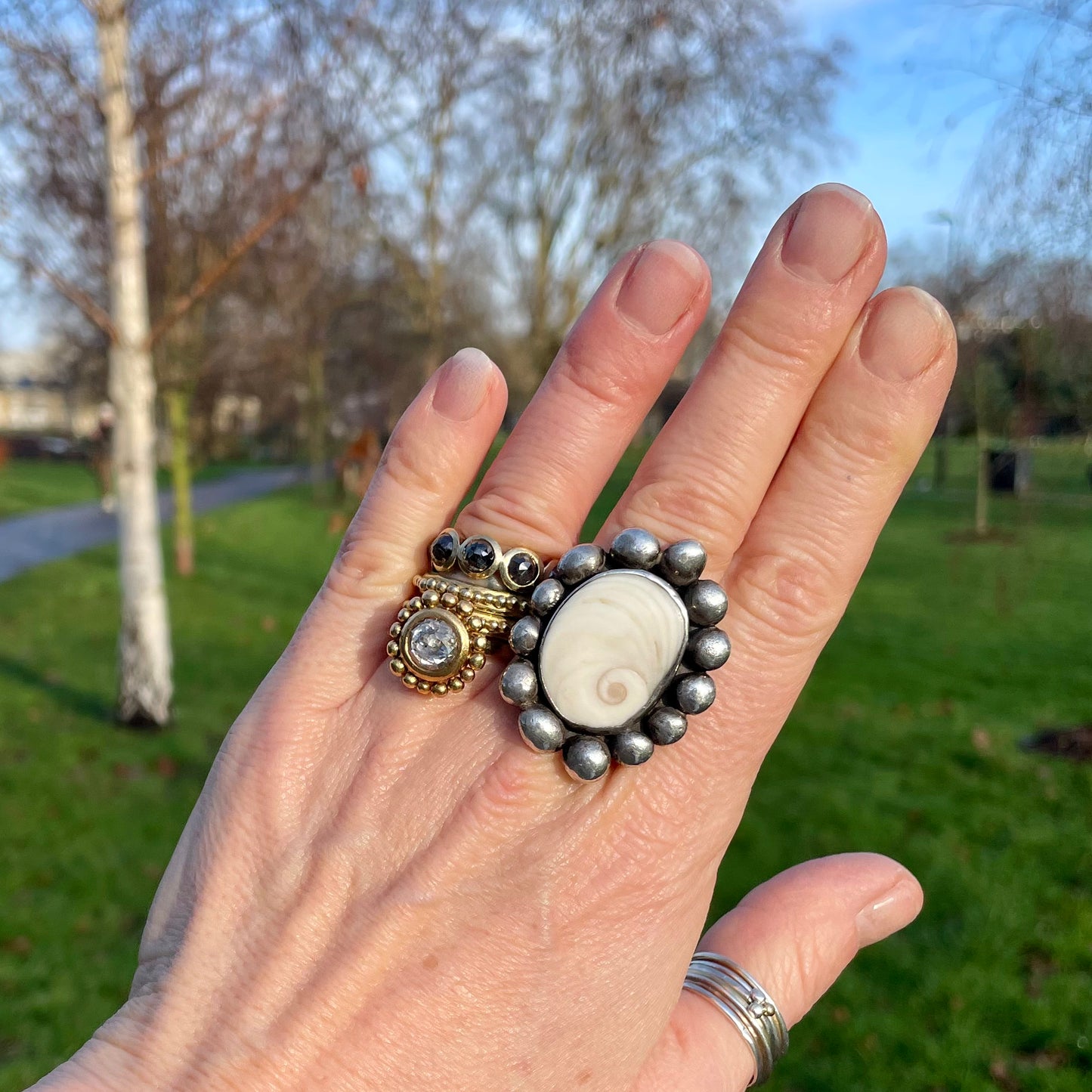 Giant Courtesan Ring Carnelian And Silver