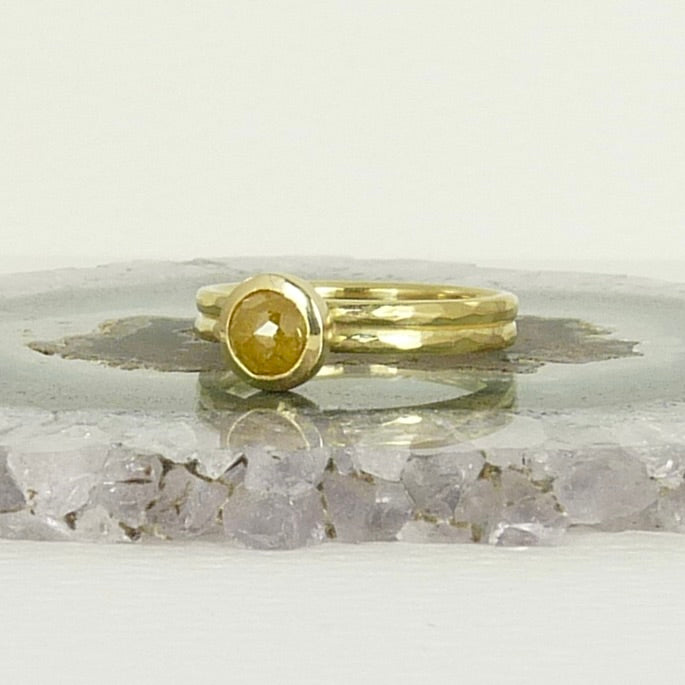 Sunshine Yellow Diamond Gold Ring