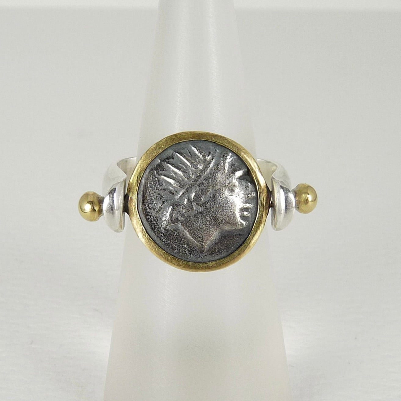 Helios Ancient Greek Coin Swivel Ring