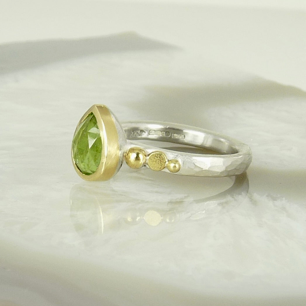 Peridot granulation Ring
