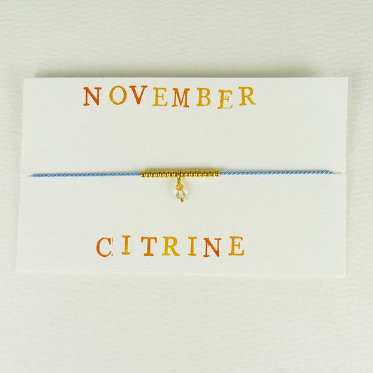 November Birthstone Bracelet, Citrine