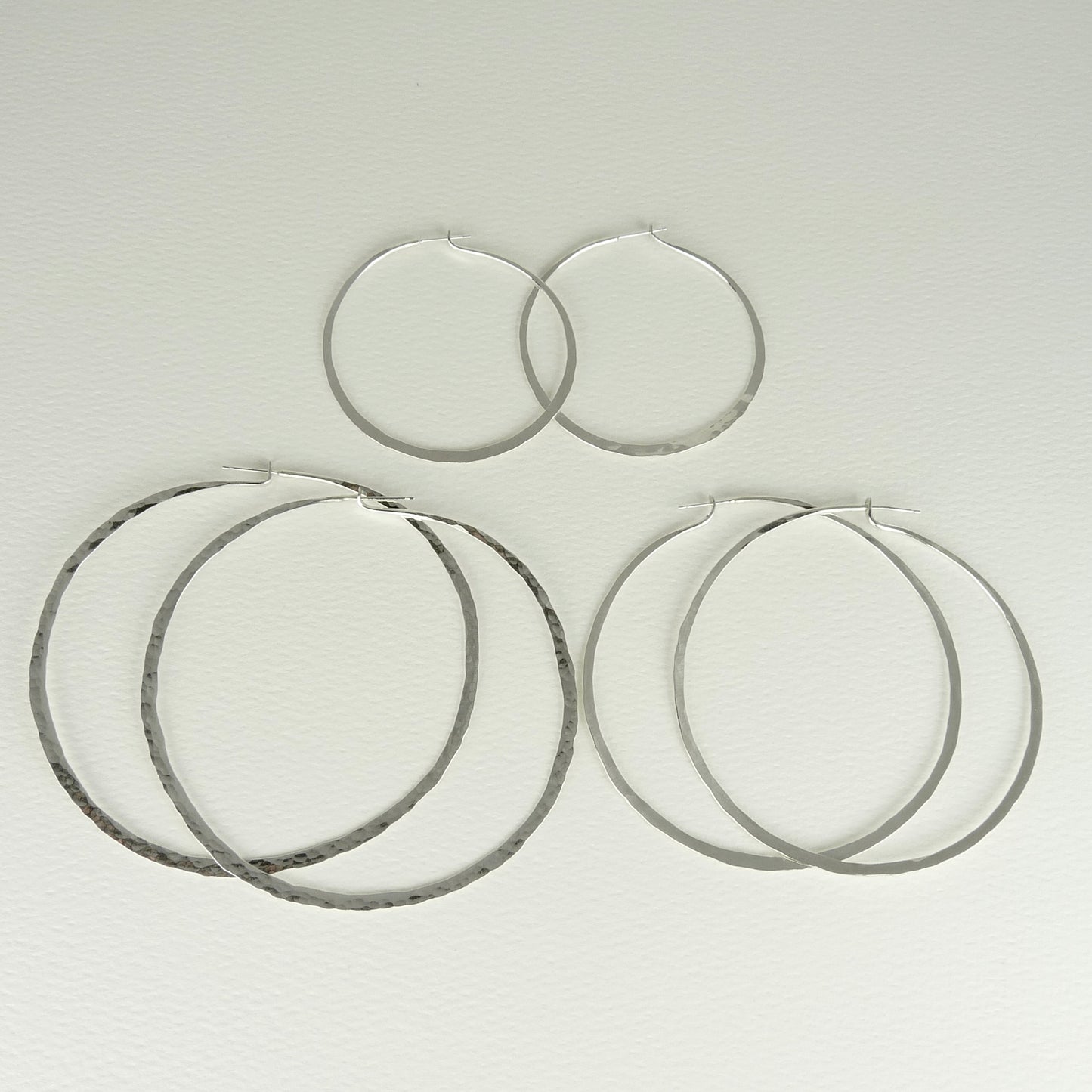 Mikki Hand Forged Hoops, Big, Medium & Small