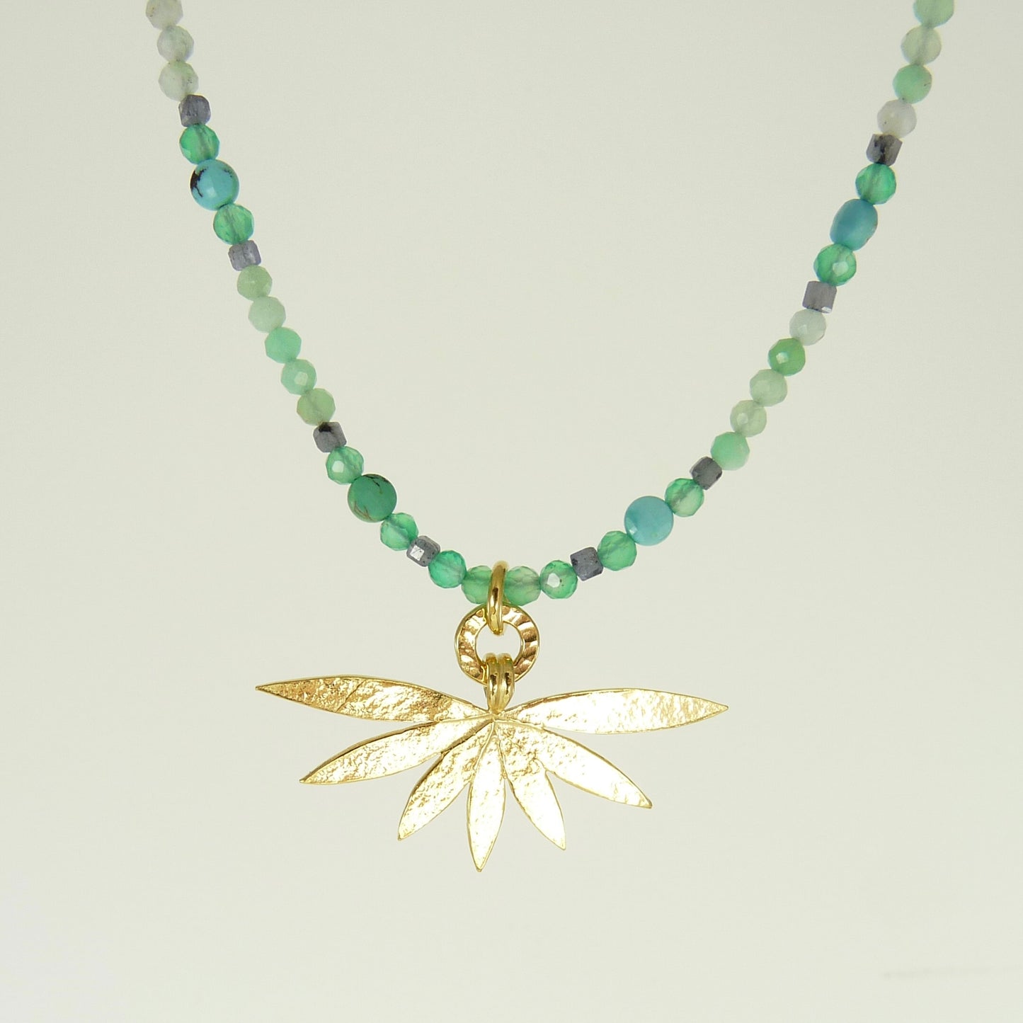 Bejewelled Large Lotus Flower Necklace