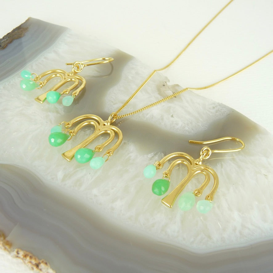 Willow Tree Gemstone Drops Earrings