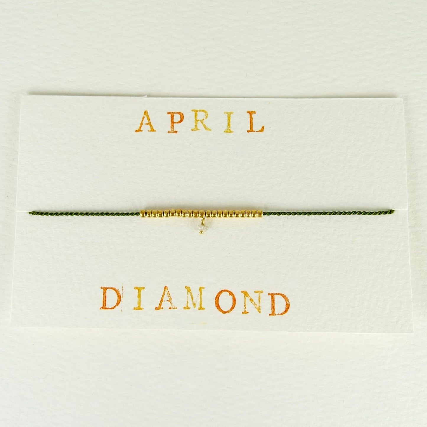 April Birthstone Bracelet, Diamond
