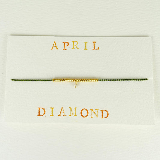 April Birthstone Bracelet, Diamond