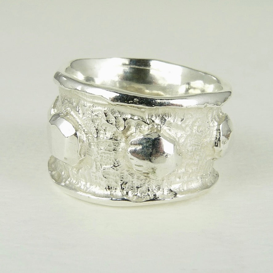 Chunky Silver Roman Ring