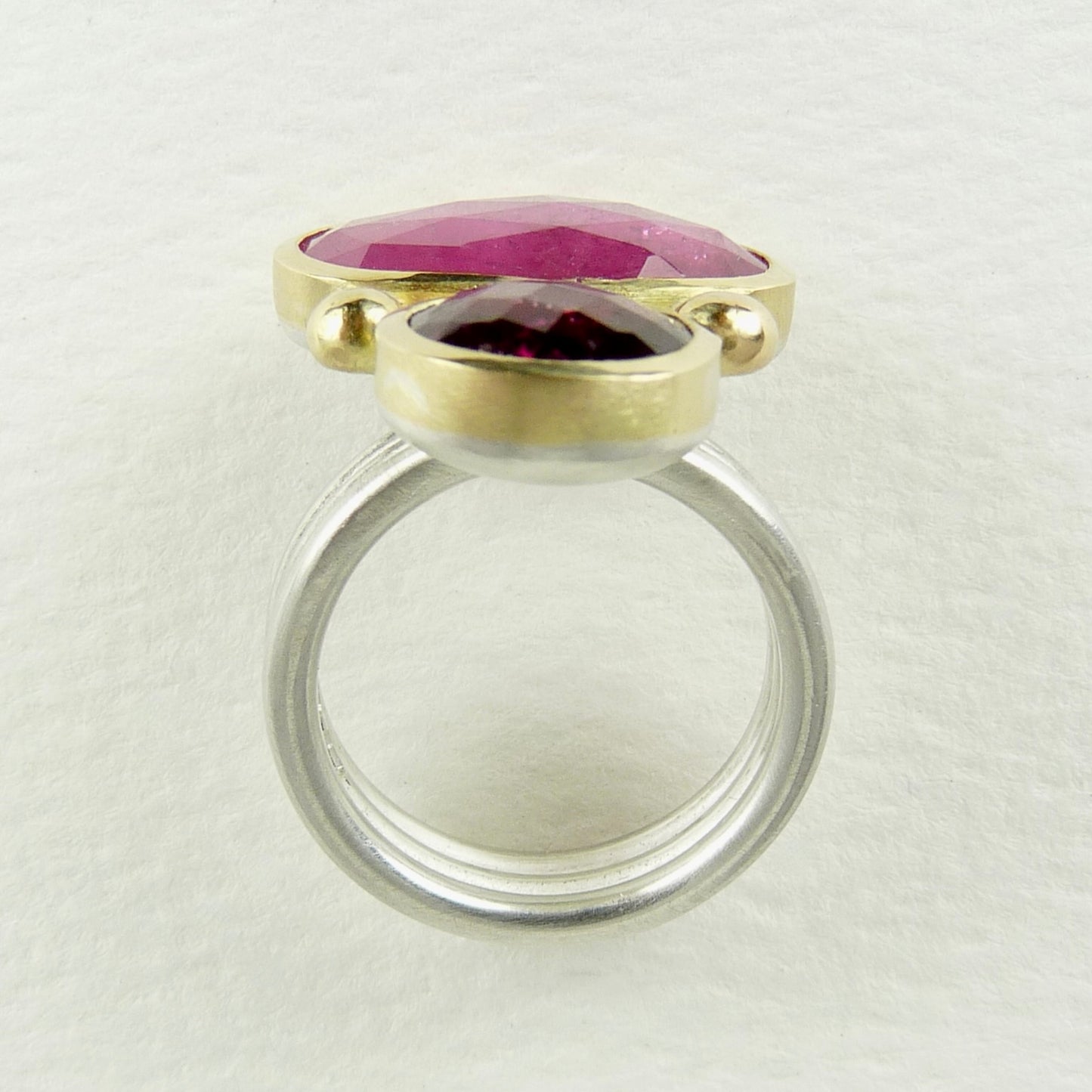 Pink Tourmaline Double Ring