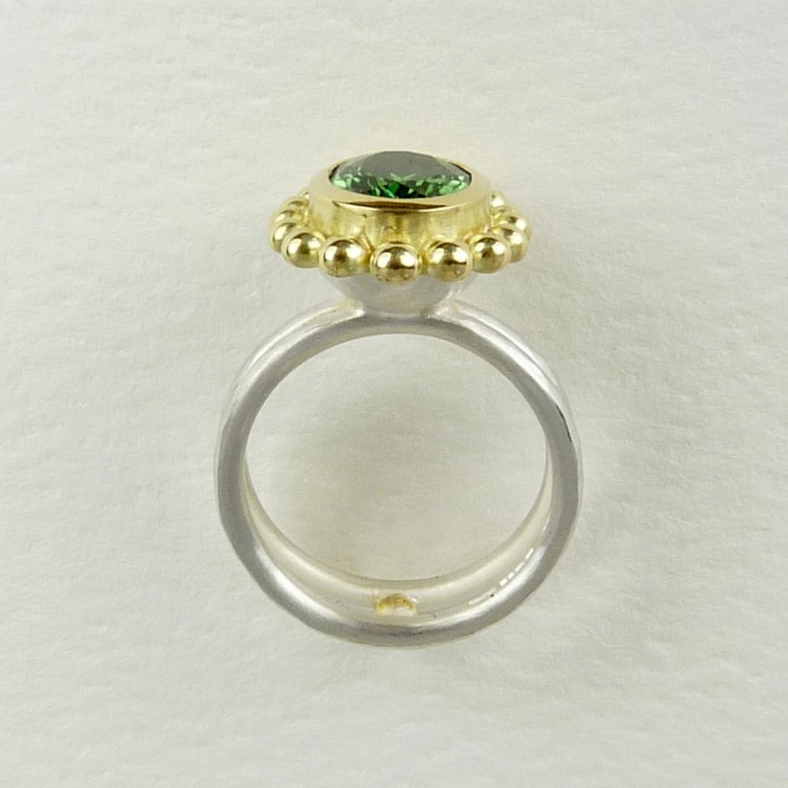 Green Tourmaline Courtesan Ring