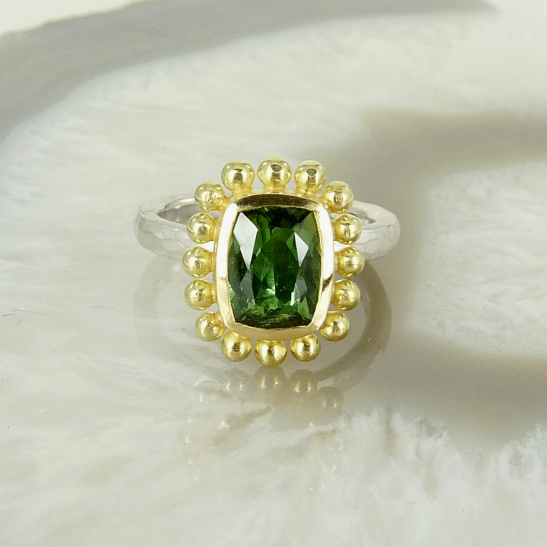 Green Tourmaline Courtesan Ring