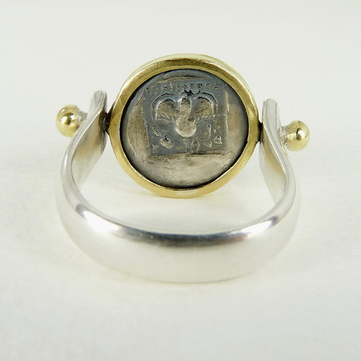 Helios Ancient Greek Coin Swivel Ring