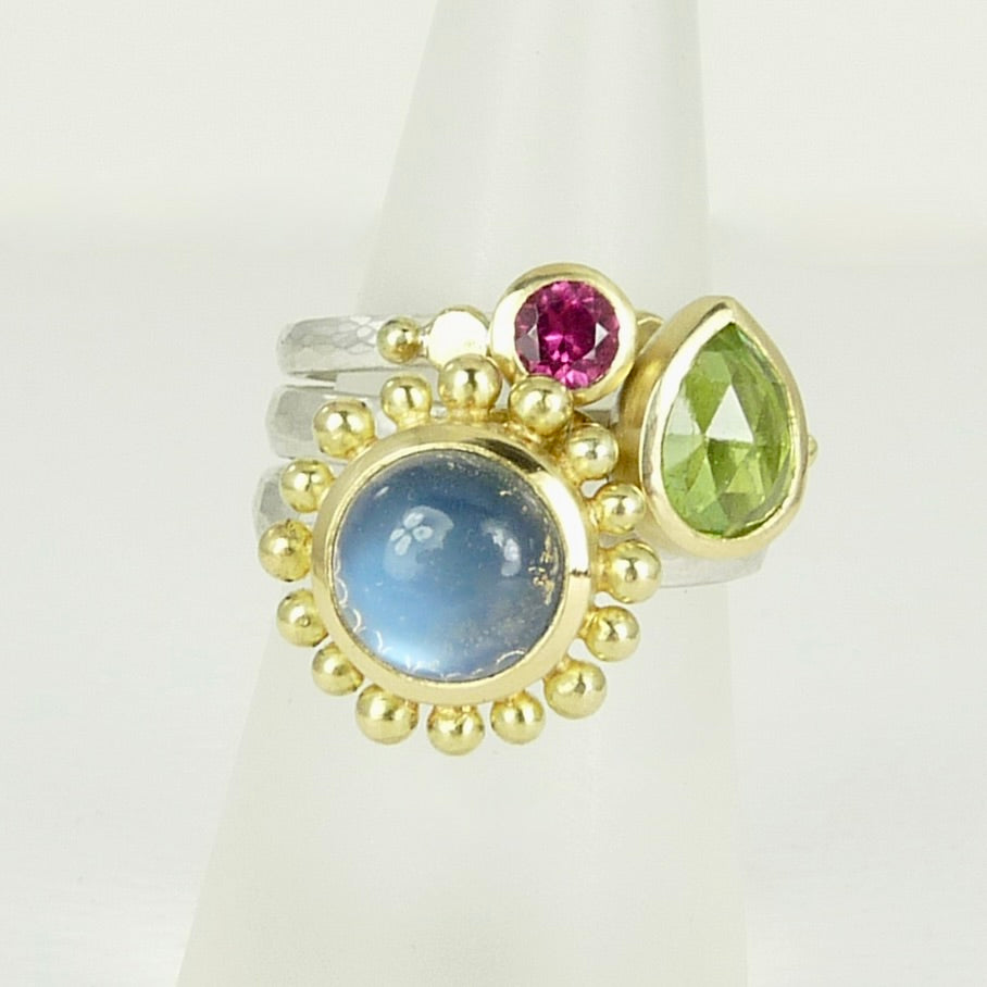 Peridot granulation Ring