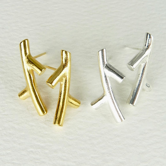 Olive Branch Stud Earrings