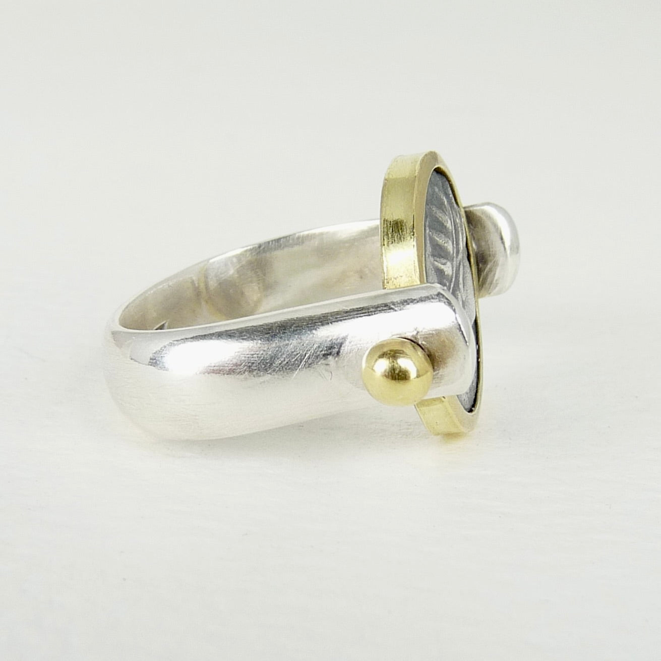 Helios Ancient Greek Coin Swivel Ring