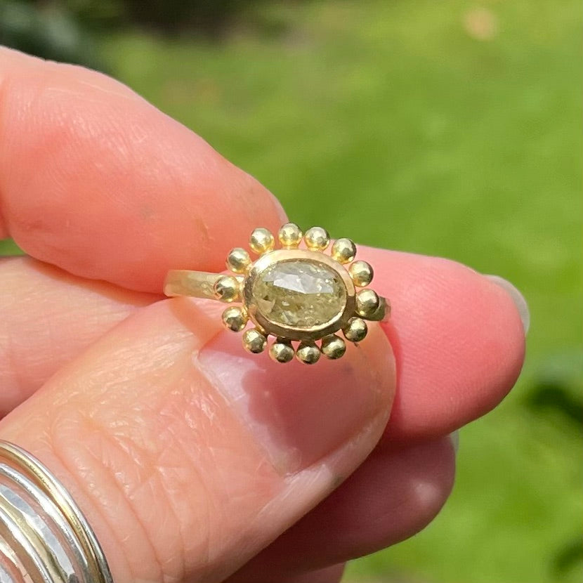 Yellow Diamond Courtesan Ring