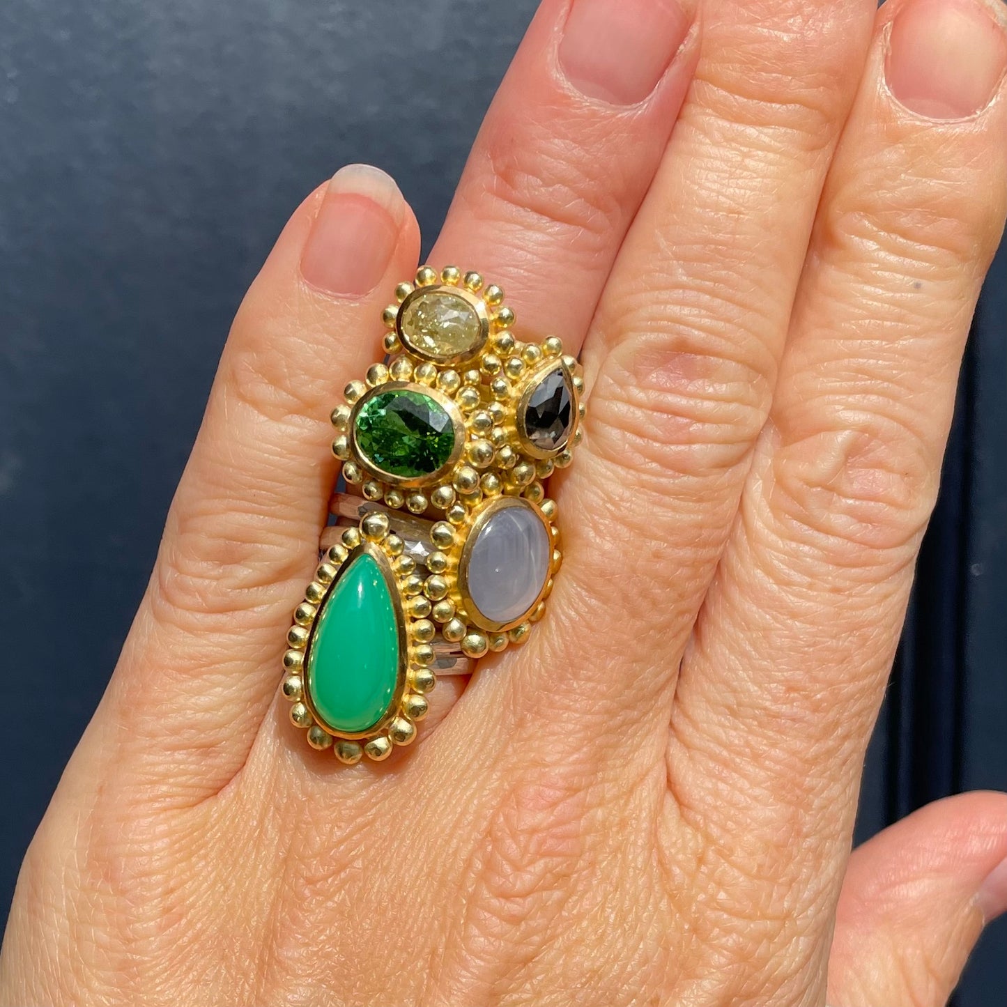 Chrysoprase Courtesan Ring