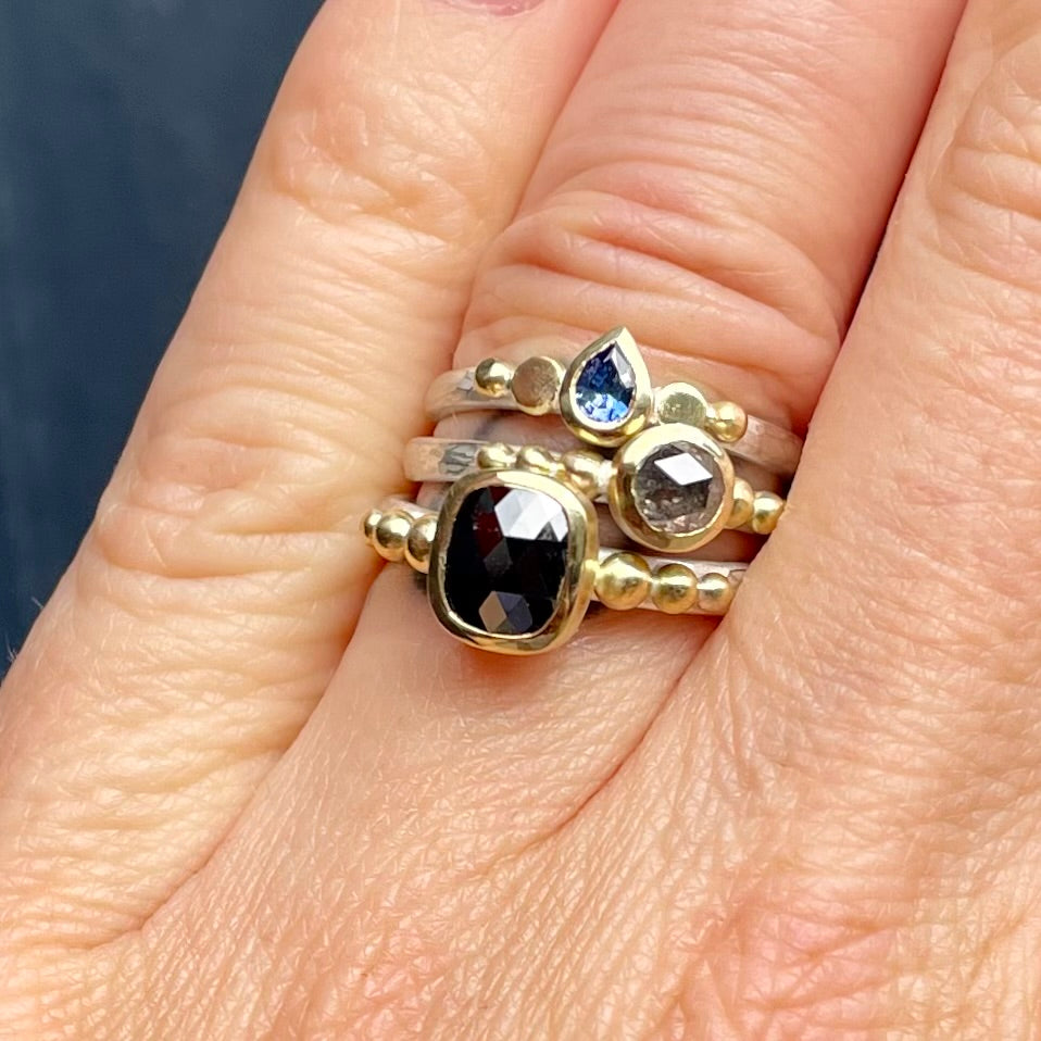 Black Diamond Granulation Ring