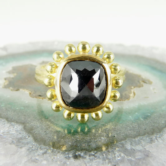 Julia Cook 18ct 22ct gold black diamond ring