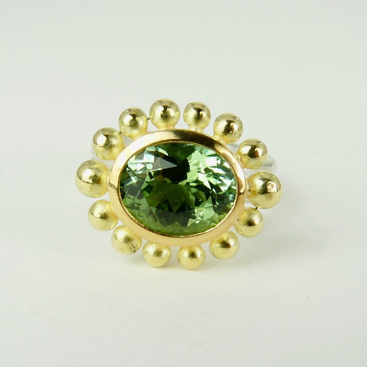 Green Tourmaline Courtesan Ring