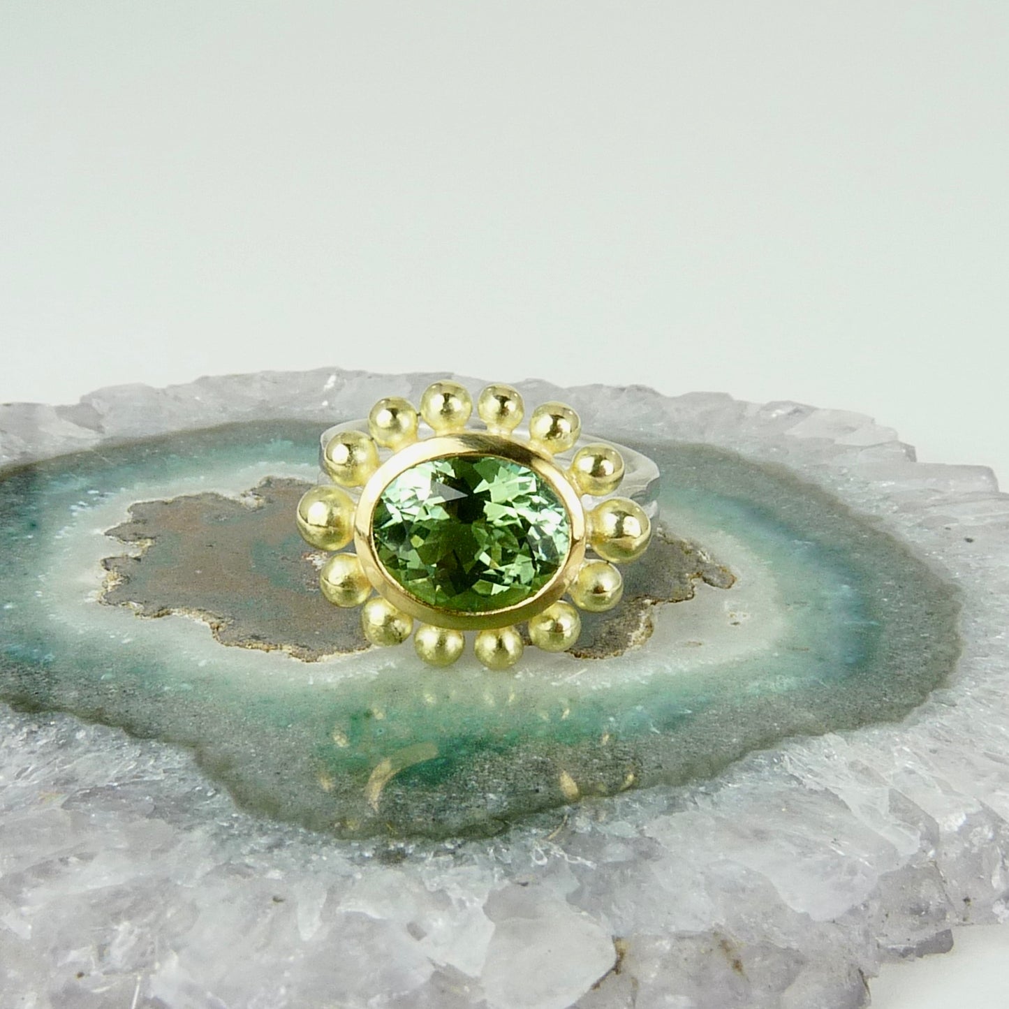 Green Tourmaline Courtesan Ring