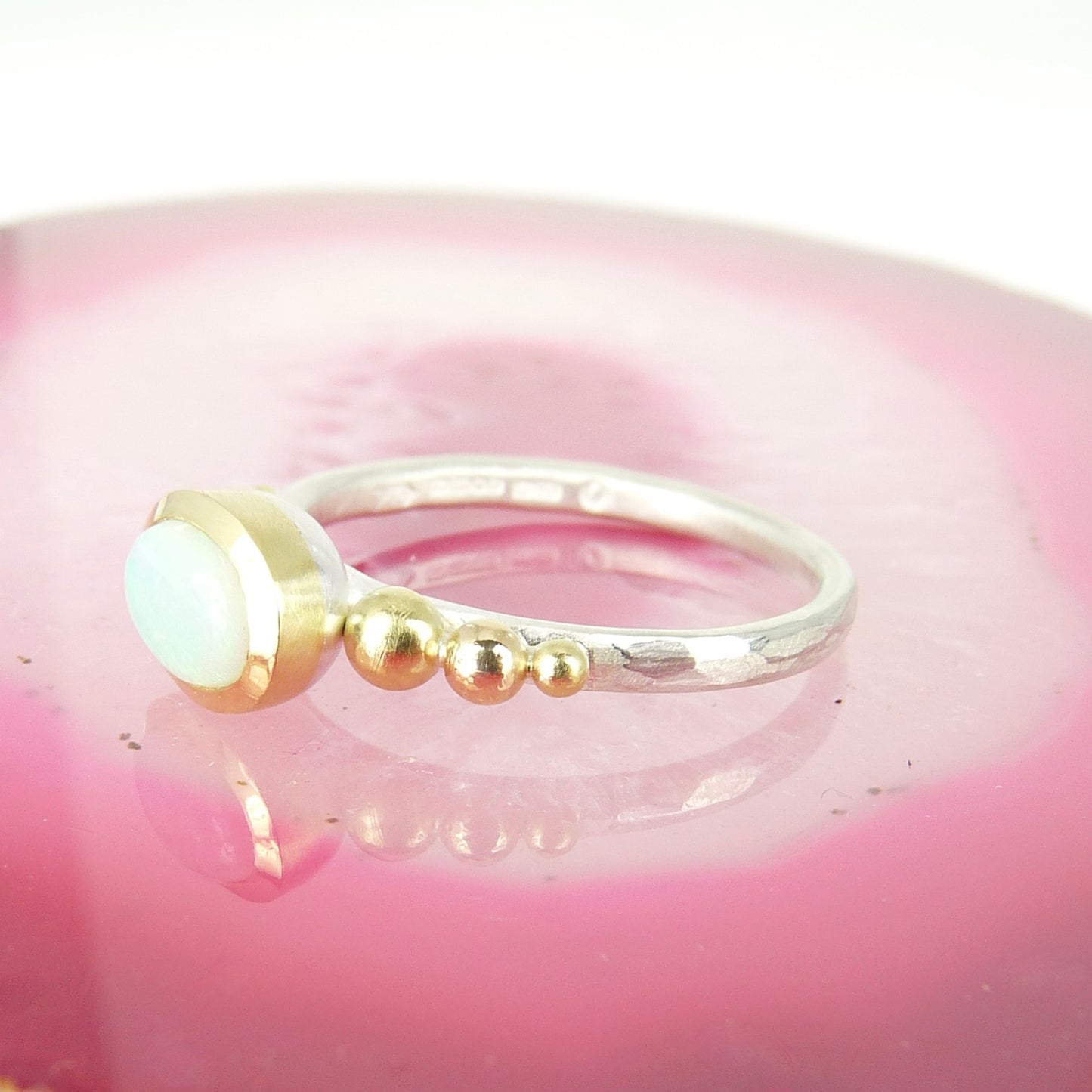 Oval Opal Granulation Ring