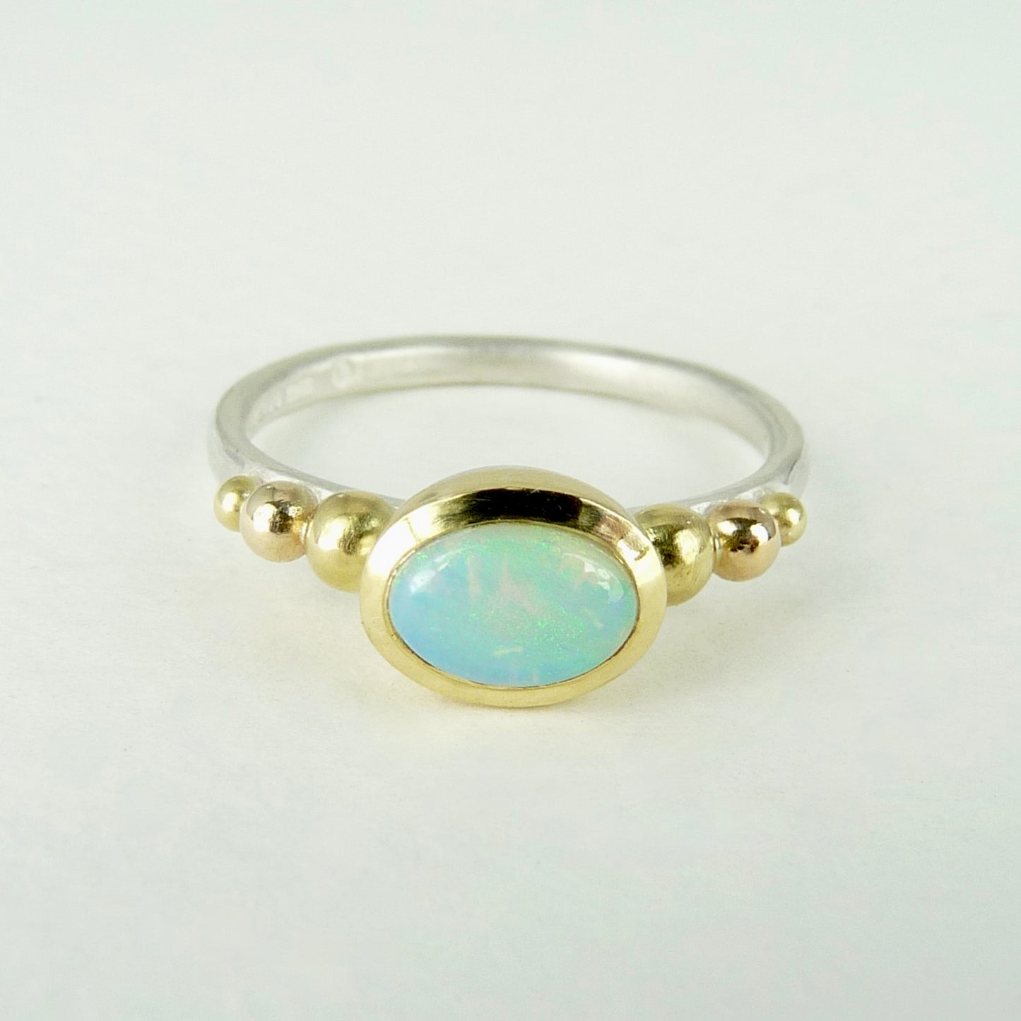 Oval Opal Granulation Ring