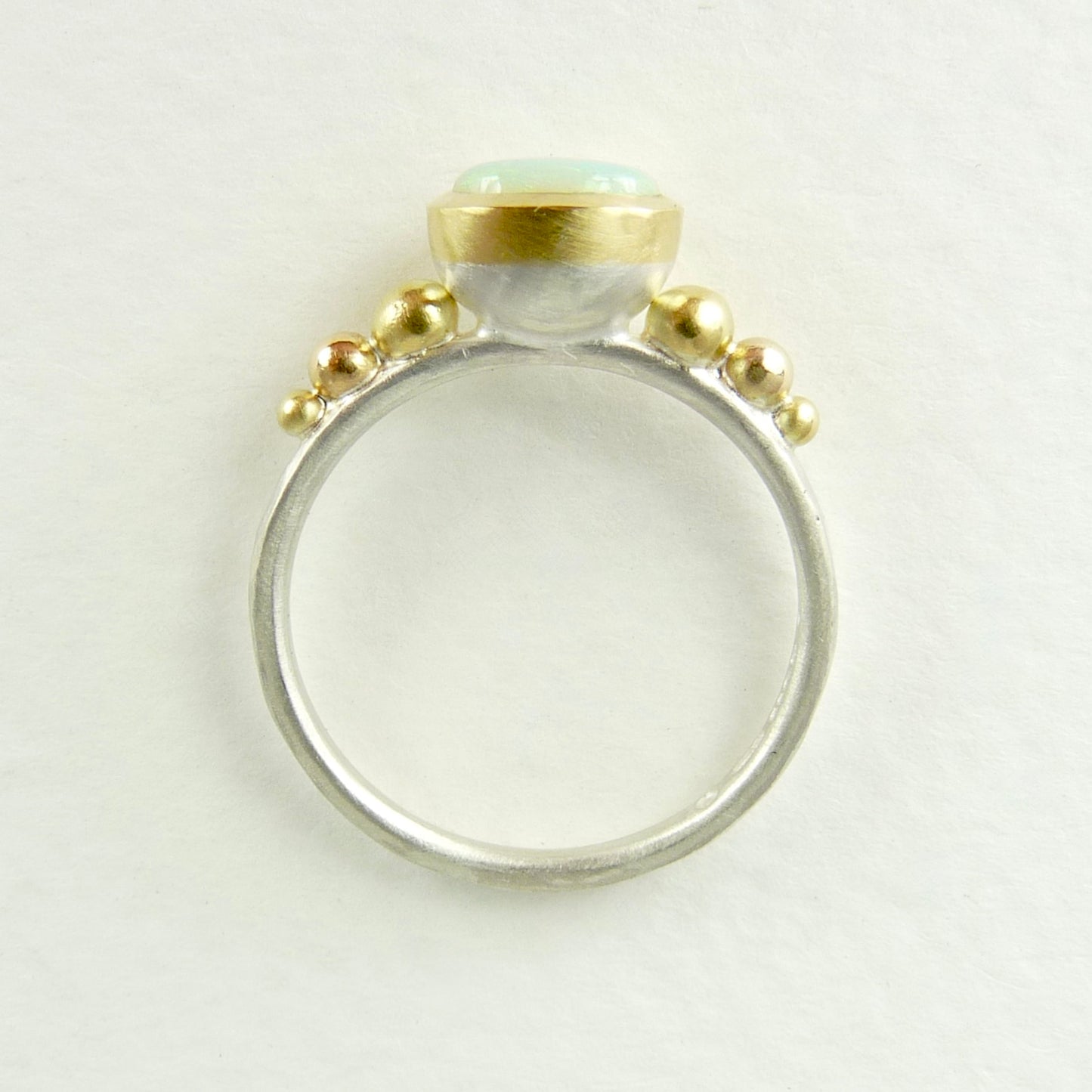 Oval Opal Granulation Ring