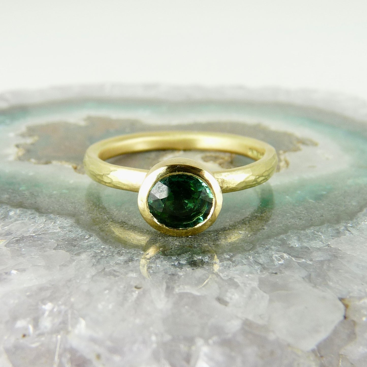 tourmaline 18ct gold ring green