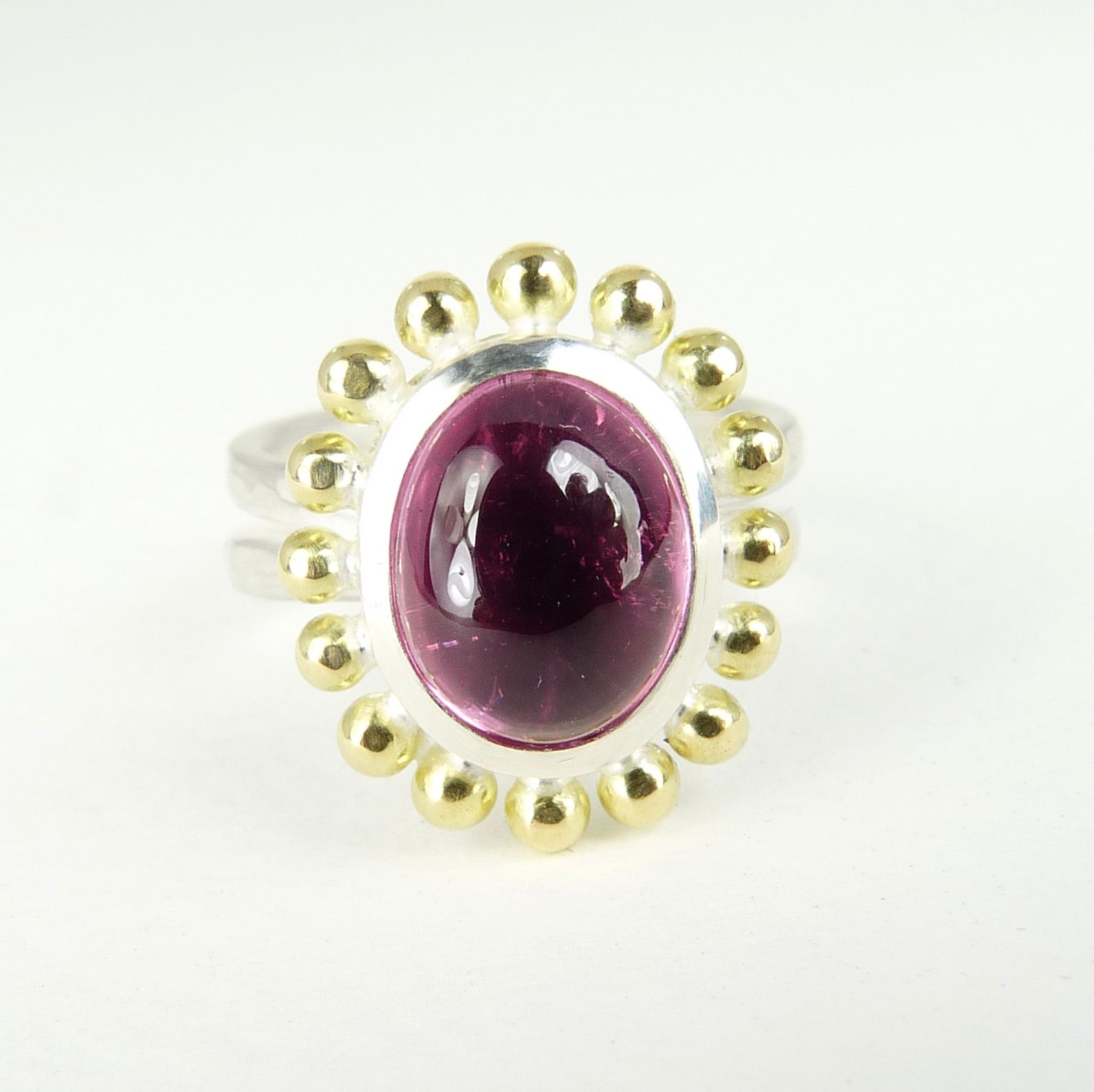 Pink tourmaline Ring 18ct gold