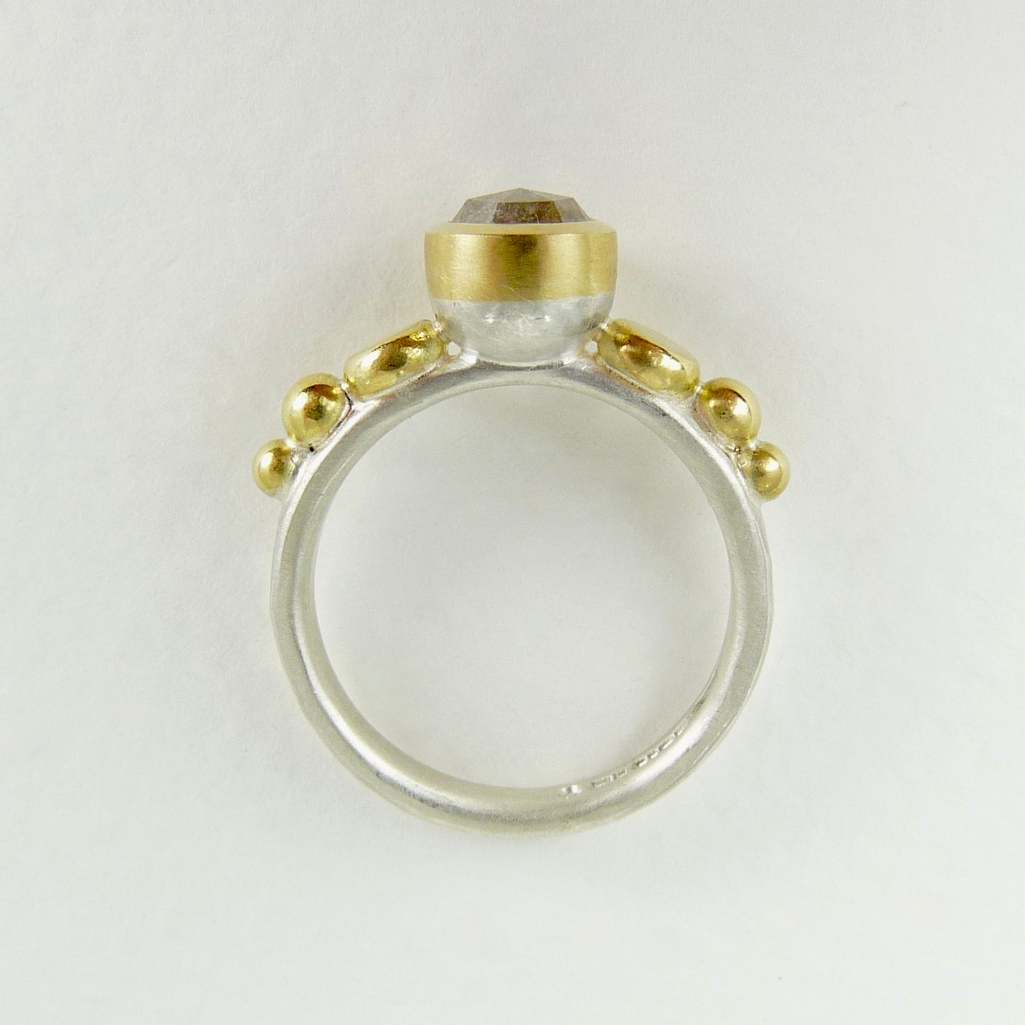 Grey Diamond Granulation Ring