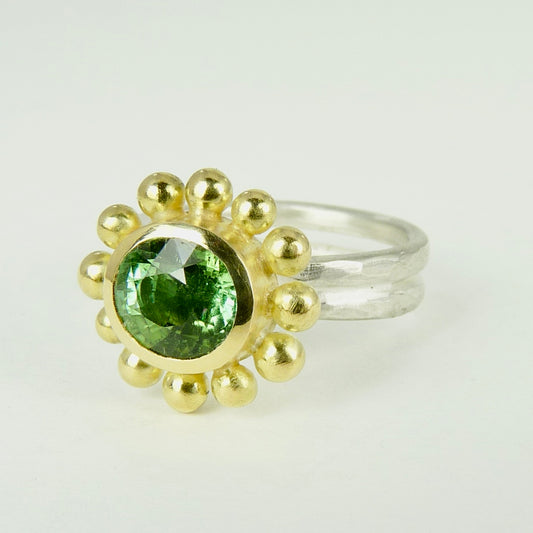 Green Tourmaline Courtesan Ring