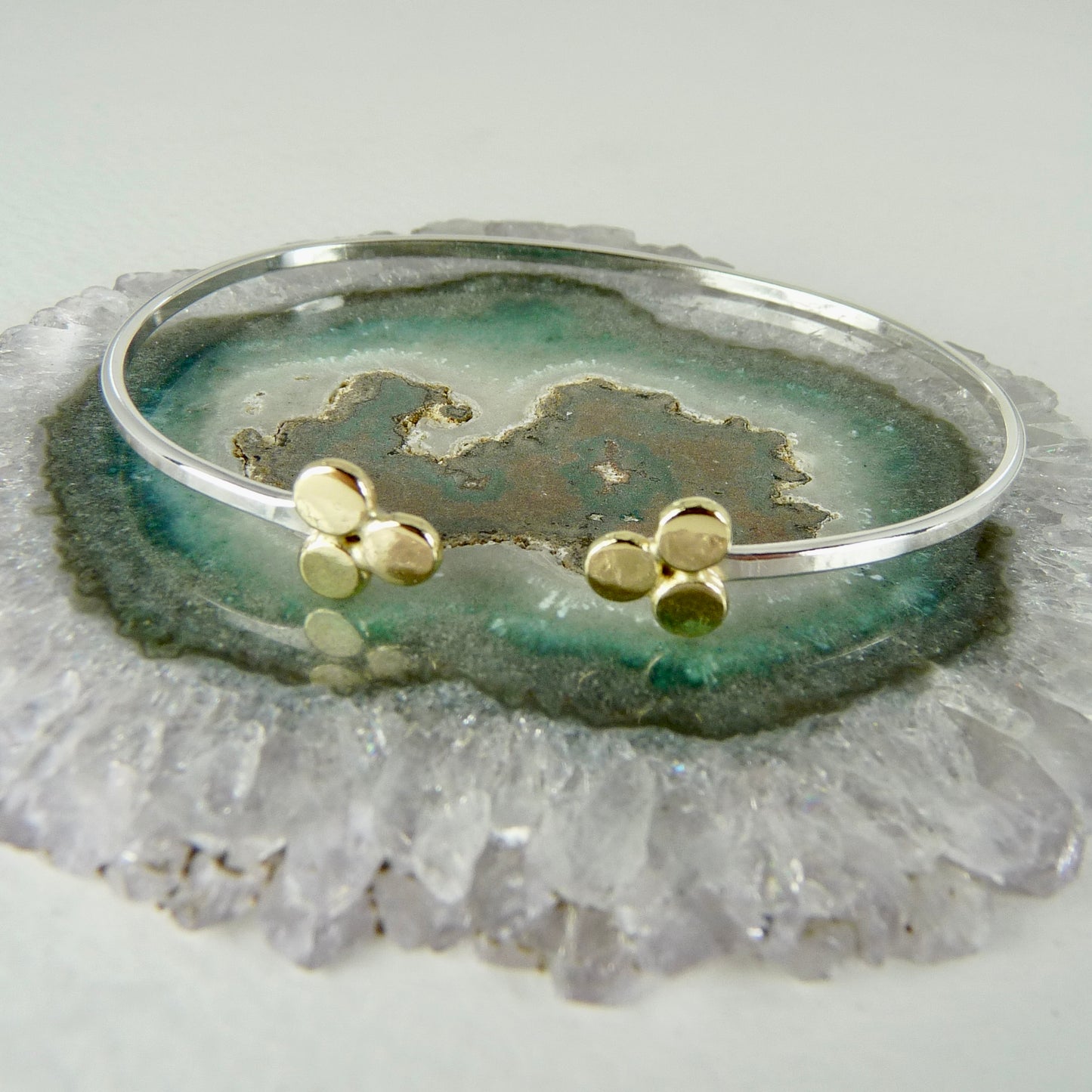 Silver and 18ct Gold Jeni Bangle