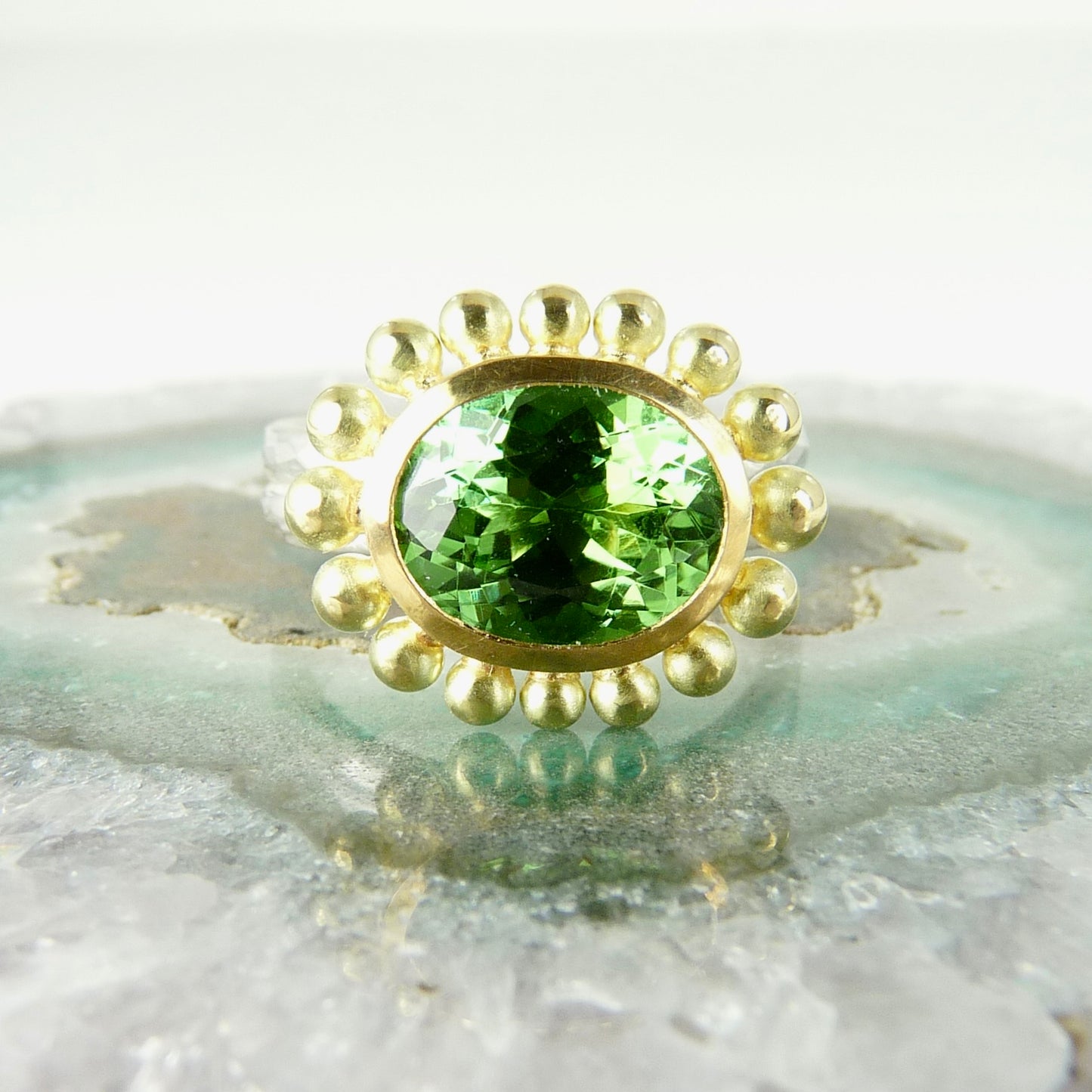 Green Tourmaline Courtesan Ring