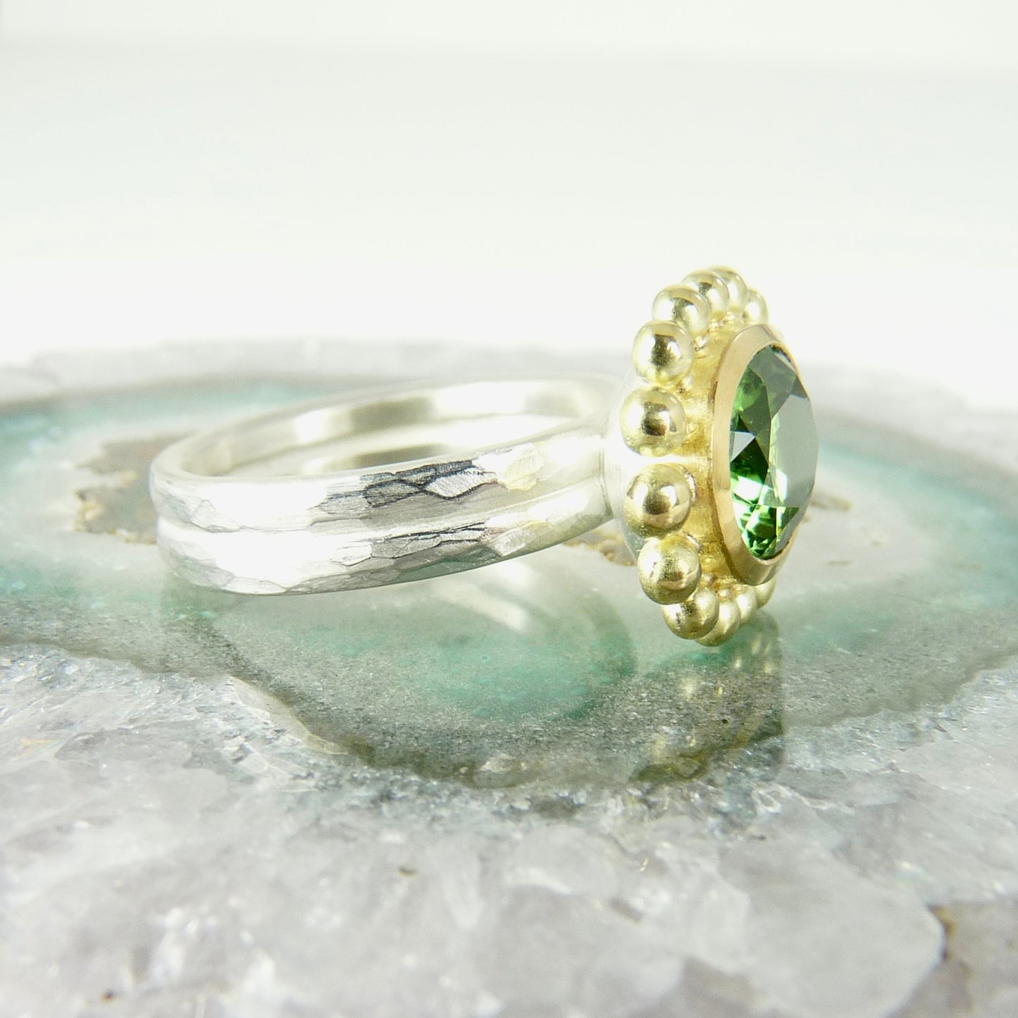 Green Tourmaline Courtesan Ring