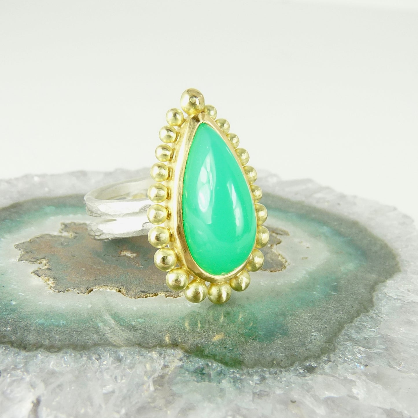 Chrysoprase Courtesan Ring