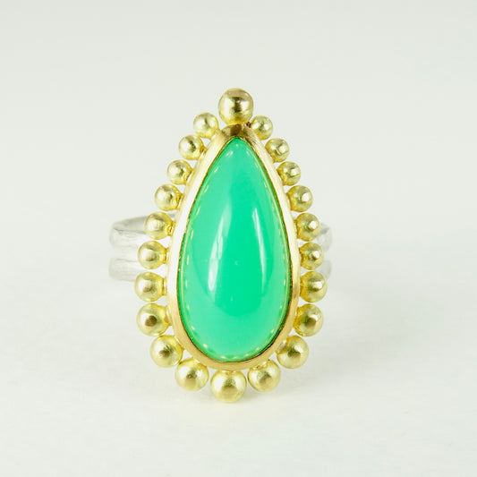 Chrysoprase Courtesan Ring