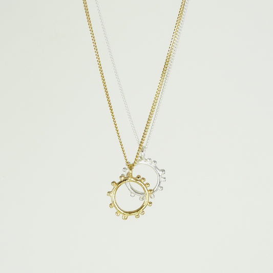 Tiny Circle Granulation Necklace