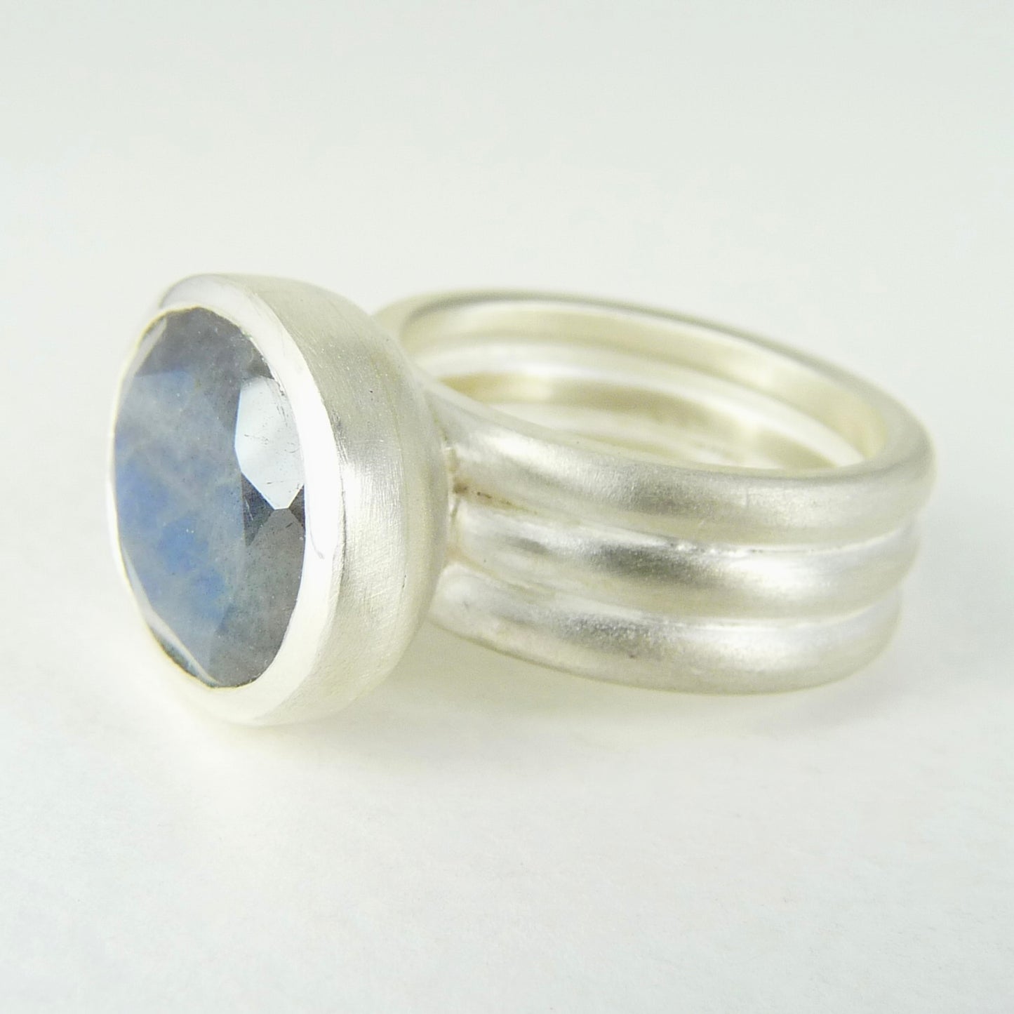 Large Labradorite Silver Ring