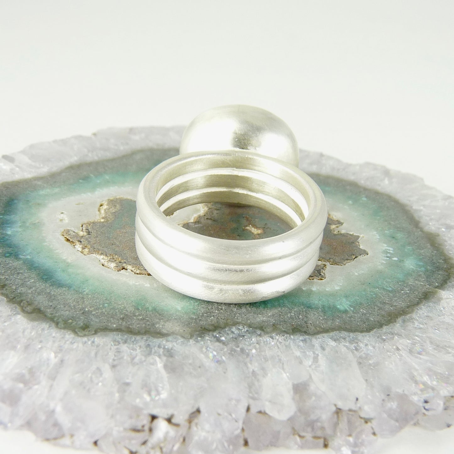 Large Labradorite Silver Ring