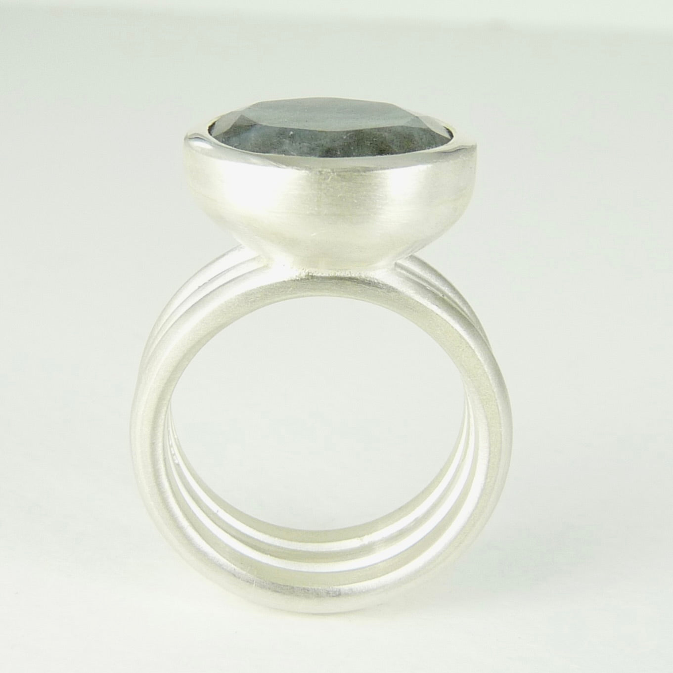 Large Labradorite Silver Ring