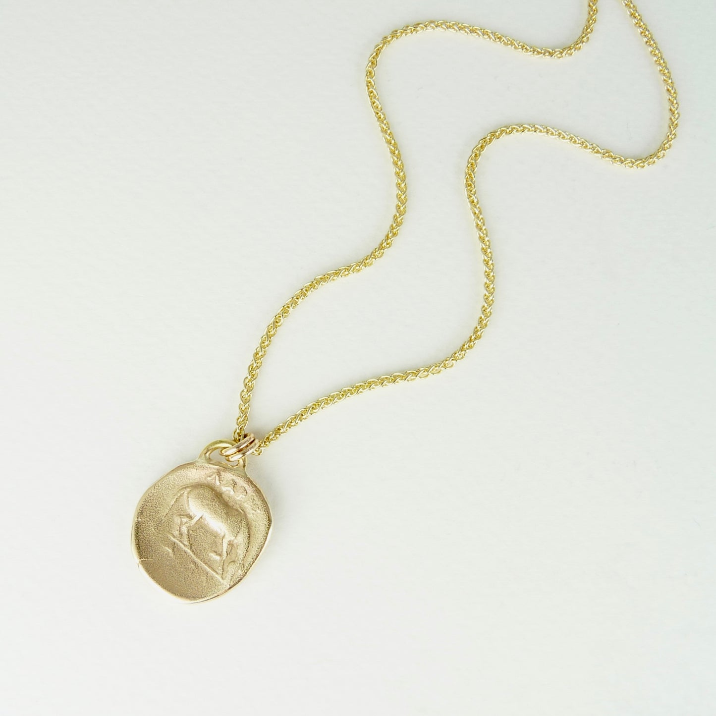 Solid Gold Larissa, Water Nymph Necklace, Ancient Greek Coin